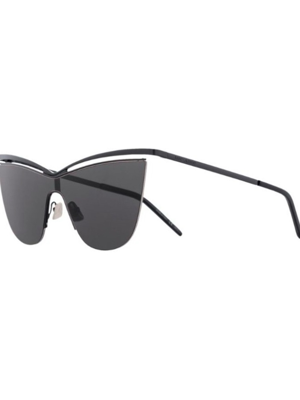 Saint Laurent SL 249 001 New Wave Black Shield Cat Eye Sunglasses